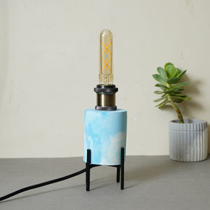 Marbled Lamp-White & Blue