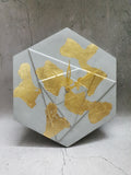 Lux 12" Hexa Clock Gold &  Light Grey