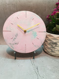 Marbled 9"  Clock - Pink Premium (With Stand)