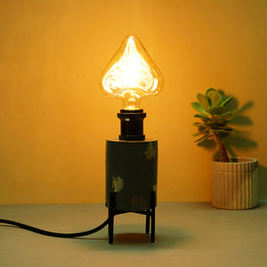 YC Cylindrical Lamp - Grey & Silver