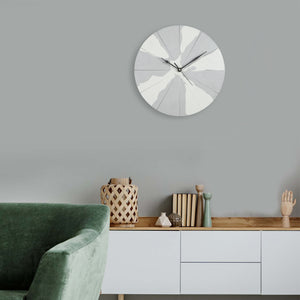 White & Grey 12" Minimalistic Clock