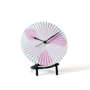 Pattern 9" - White & Pink (With Stand)