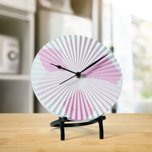 Pattern 9" - White & Pink (With Stand)