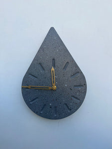 YC Droplet Clock- Terrazzo Grey