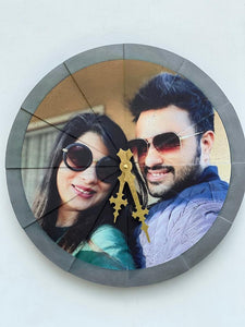 YC Photo Printed/Customised Concrete Clock