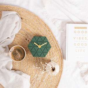 Desk Clock - Enigma Royal Green