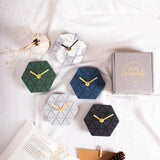 Desk Clock - Enigma White & Grey