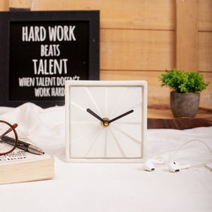 YC Elegance- White (Desk Clock)