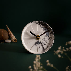 Table Clock - Elevate White & Black
