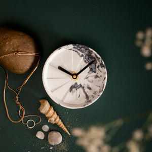Table Clock - Elevate White & Black