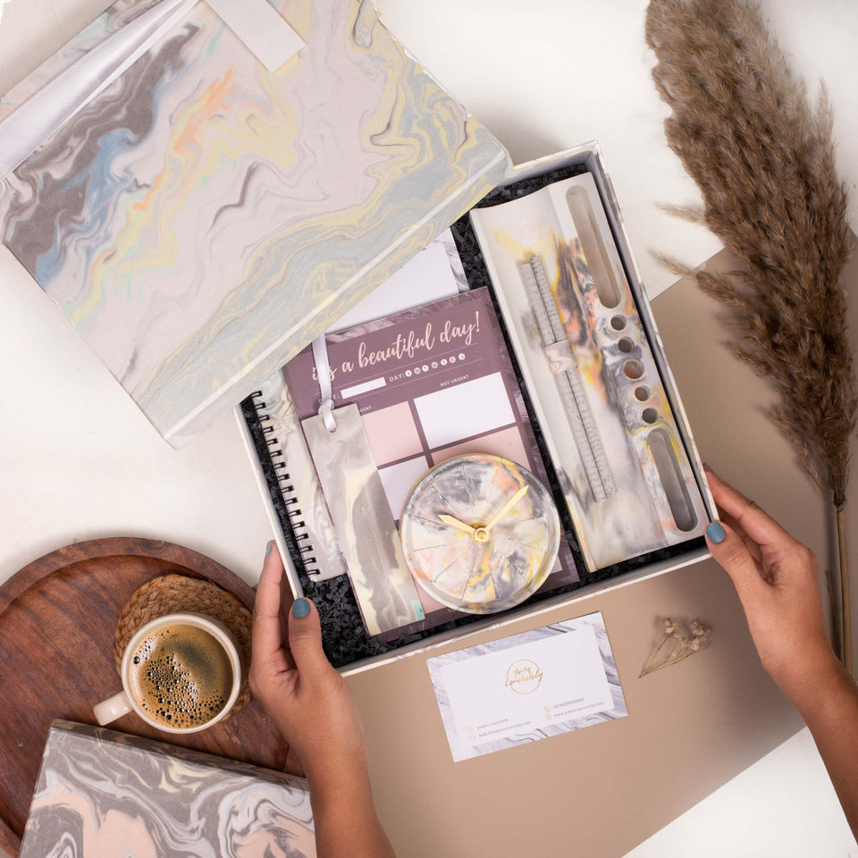 Work Desk Gift Hamper - Yellow Shades