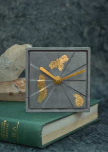 Table Clock - Elegance Gold-Grey