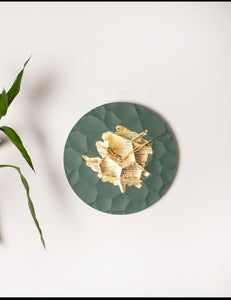 Lux Honeycomb 12" Clock - Royal Green & Gold