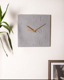 Minimalist 12" Concrete Clock - Square